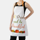 Seien Sie dankbar Kürbis-Blätter Typografie Ernted Schürze (InSitu)