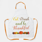 Seien Sie dankbar Kürbis-Blätter Typografie Ernted Schürze (Vorderseite)