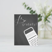 Seien Sie dankbar Postkarte (Stehend Vorderseite)