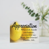 Seien Sie dankbar und zählen Sie Ihre Segnungen Postkarte (Stehend Vorderseite)