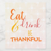 Seien Sie dankbar Weinetikett (Einzelnes Label)