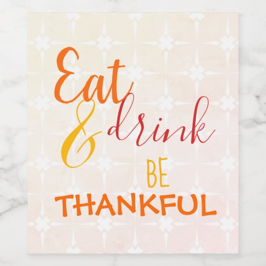 Seien Sie dankbar Weinetikett (Einzelnes Label)