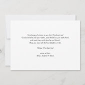 Seien Sie dankbar Zitat Orange Thankgiving Foto-Ka Dankeskarte (Rückseite)