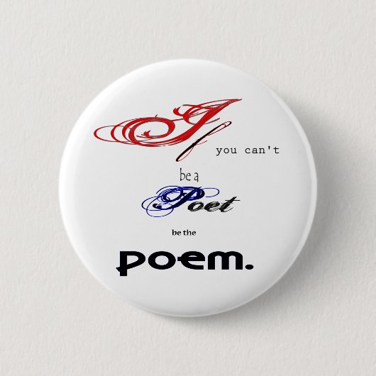 Seien Sie das Gedicht Button (Vorderseite)