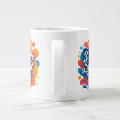 Seien Sie das Licht inspirierender farbiger Typogr Jumbo-Tasse (Rückseite)