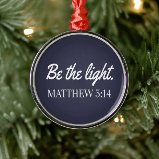 Seien Sie das Licht Mathew 5:14 Bibel Verse Ornament Aus Metall (Baum)