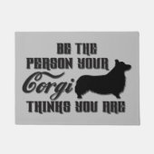 Seien Sie das Personpembroke-Walisercorgi-Hündchen Fußmatte (Vorderseite)