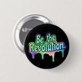 Seien Sie das Revolutions-Regenbogen-Knopf-Button Button (Vorne & Hinten)