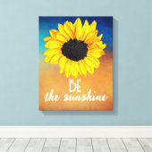 Seien Sie das Sonnenscheinziffer über die gelbe So Leinwanddruck (Insitu (Holzboden))