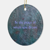 Seien Sie der Frieden, von dem Sie träumen Keramikornament (Links)