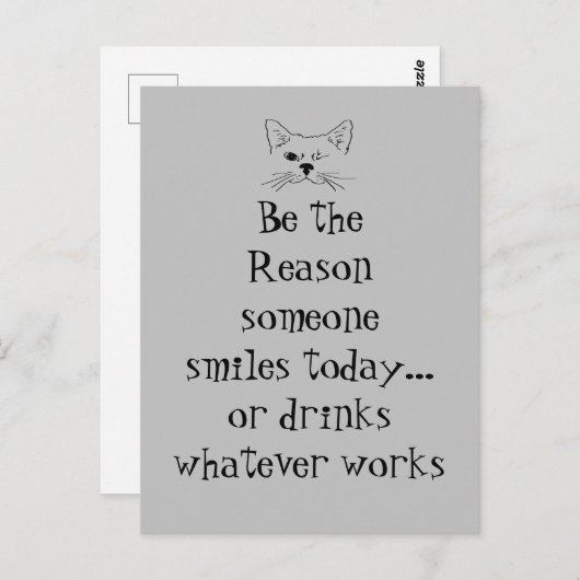 Seien Sie der Grund, warum jemand lächelt oder tri Postkarte (Vorne/Hinten)