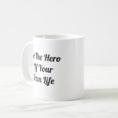 Seien Sie der Held Ihres Lebens Kaffee Tasse - Whi (Vorderseite Links)