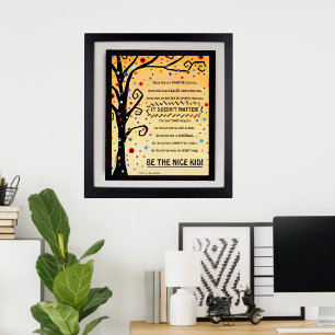 Seien Sie der nette Kindergartenbaum Poster