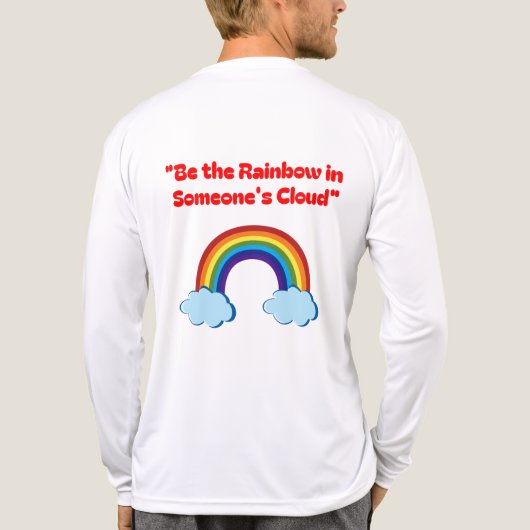 Seien Sie der Regenbogen in der Cloud eines Mensch Tri-Blend Shirt (Rückseite)