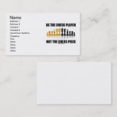 Seien Sie der Schach-Spieler nicht das Visitenkarte (Vorne/Hinten)