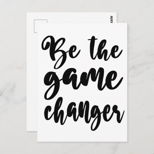 Seien Sie der Spielschreiber, der Schwarz-weißes Z Postkarte (Vorne/Hinten)