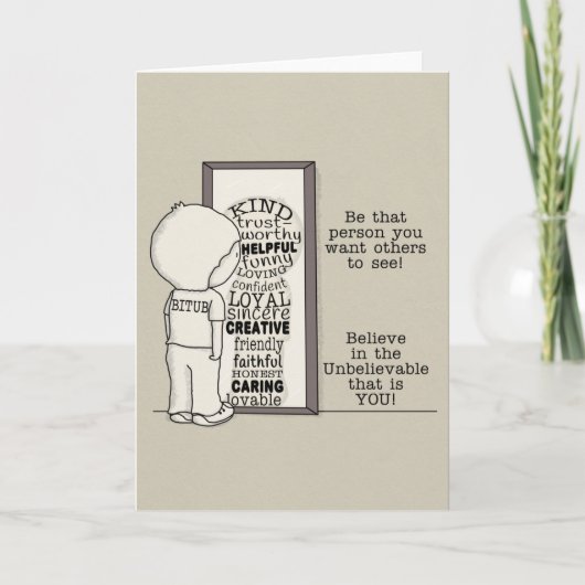 Seien Sie derjenige Karte (Vorderseite)