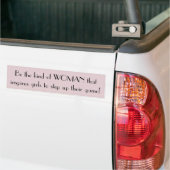 Seien Sie die Art der Frau Autoaufkleber (Auf Lkw)