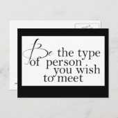 Seien Sie die Art… Motivierend Postkarte (Vorne/Hinten)