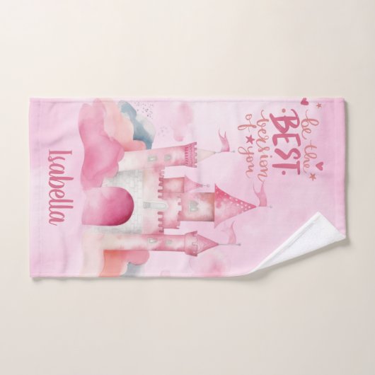 Seien Sie die beste Version, die Sie individuell a Badhandtuch Set (Handtuch)