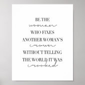 Seien Sie die Frau, die eine andere weibliche Kron Poster (Vorne)