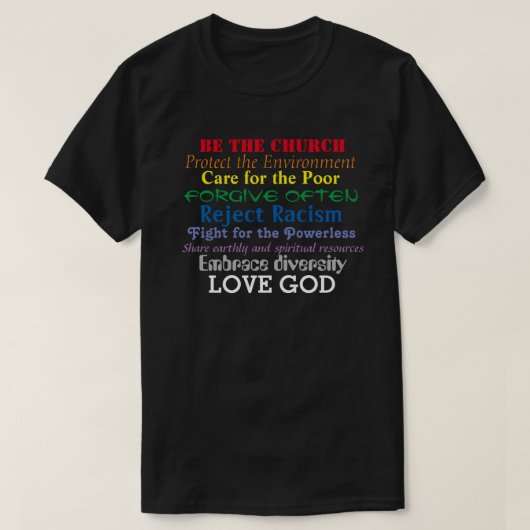 Seien Sie die Kirche T-Shirt (Design vorne)