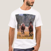 Seien Sie die Leader Pferde Racing T-Shirt (Vorderseite)