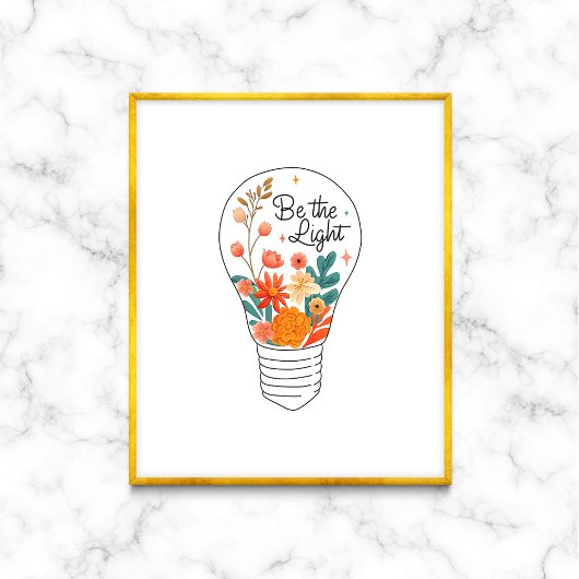 Seien Sie die leichten Worte der Ermutigung Poster