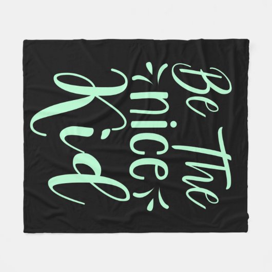 Seien Sie die schöne kid positive Botschaft in Min Fleecedecke (Vorderseite (Horizontal))