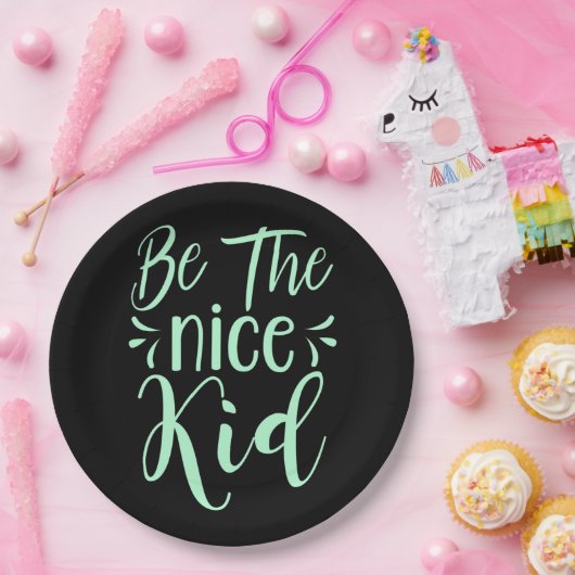 Seien Sie die schöne kid positive Botschaft in Min Pappteller (Party)