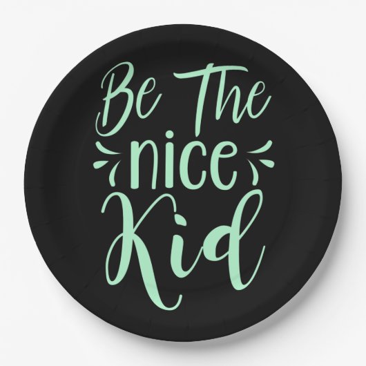 Seien Sie die schöne kid positive Botschaft in Min Pappteller (Vorderseite)