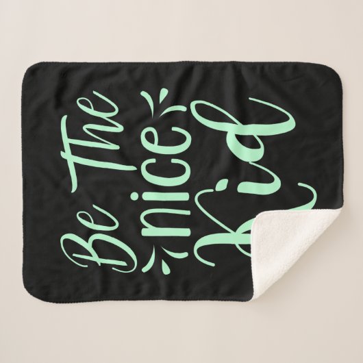 Seien Sie die schöne kid positive Botschaft in Min Sherpadecke (Vorderseite (Horizontal))