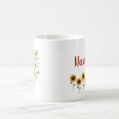 Seien Sie die Sonnenblume Personalisiert Kaffeetasse (Mittel)