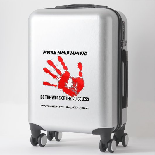 Seien Sie die Stimme der Voiceless Aufkleber (Koffer)