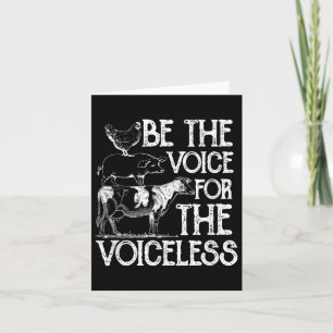Seien Sie die Stimme für den Voiceless Veganismus Karte