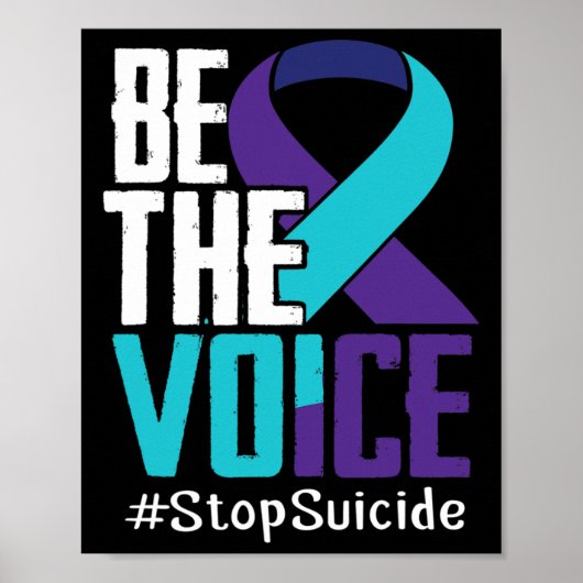 Seien Sie die Stimme, um Selbstmord zu stoppen Bew Poster (Vorne)