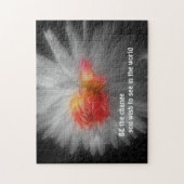 Seien Sie die Veränderung Dahlia Blume Inspiration Puzzle (Vertikal)