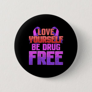 Seien Sie drogenfreie Liebe Ihr Lila Multifunktion Button