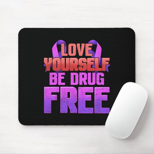 Seien Sie drogenfreie Liebe Ihr Lila Multifunktion Mousepad (Mit Mouse)