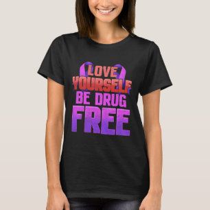 Seien Sie drogenfreie Liebe Ihr Lila Multifunktion T-Shirt
