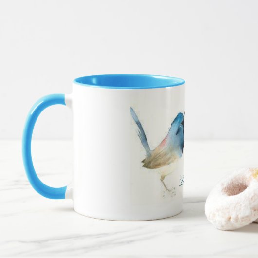 Seien Sie - Drossel der Glück-Tasse glücklich Tasse (Mit Donut)