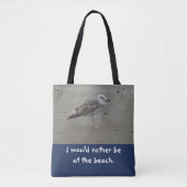 Seien Sie eher am Strand bemalten Seagull Sand Bir Tasche (Vorderseite)