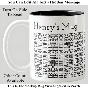 Seien Sie eher bei der versteckten Meldung "Gym &  Zweifarbige Tasse