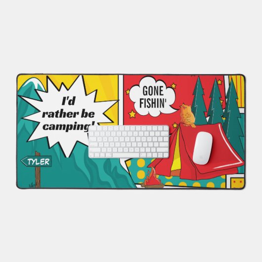 Seien Sie eher Camping Desk Mat Schreibtischunterlage (Tastatur & Maus)