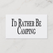 Seien Sie eher Camping Visitenkarte (Rückseite)