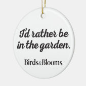 Seien Sie eher im Garten Keramikornament (Links)