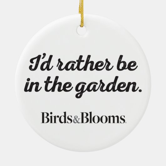 Seien Sie eher im Garten Keramikornament (Hinten)