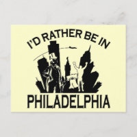 Seien Sie eher in Philadelphia Postcard