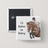 Seien Sie eher ReitpferdeButton Button (Vorne & Hinten)