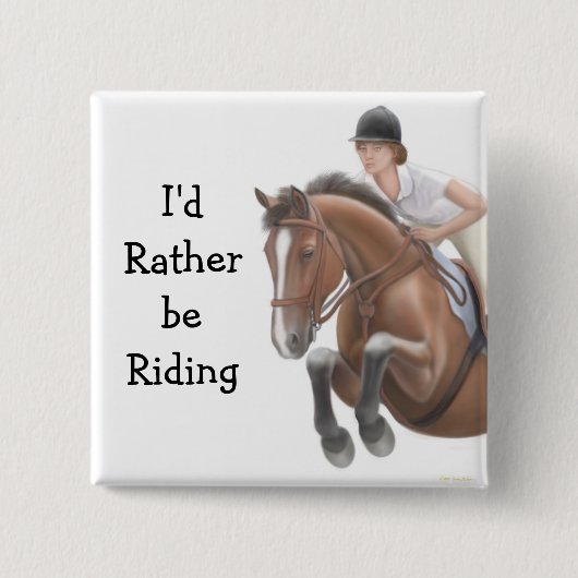 Seien Sie eher ReitpferdeButton Button (Vorderseite)